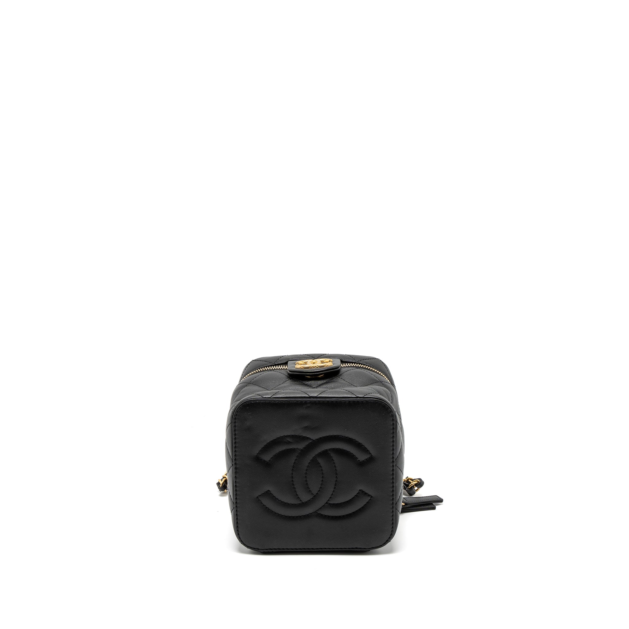 Chanel Top Handle Vanity Crossbody Bag Calfskin Black Brushed GHW (Microchip) - Image 5