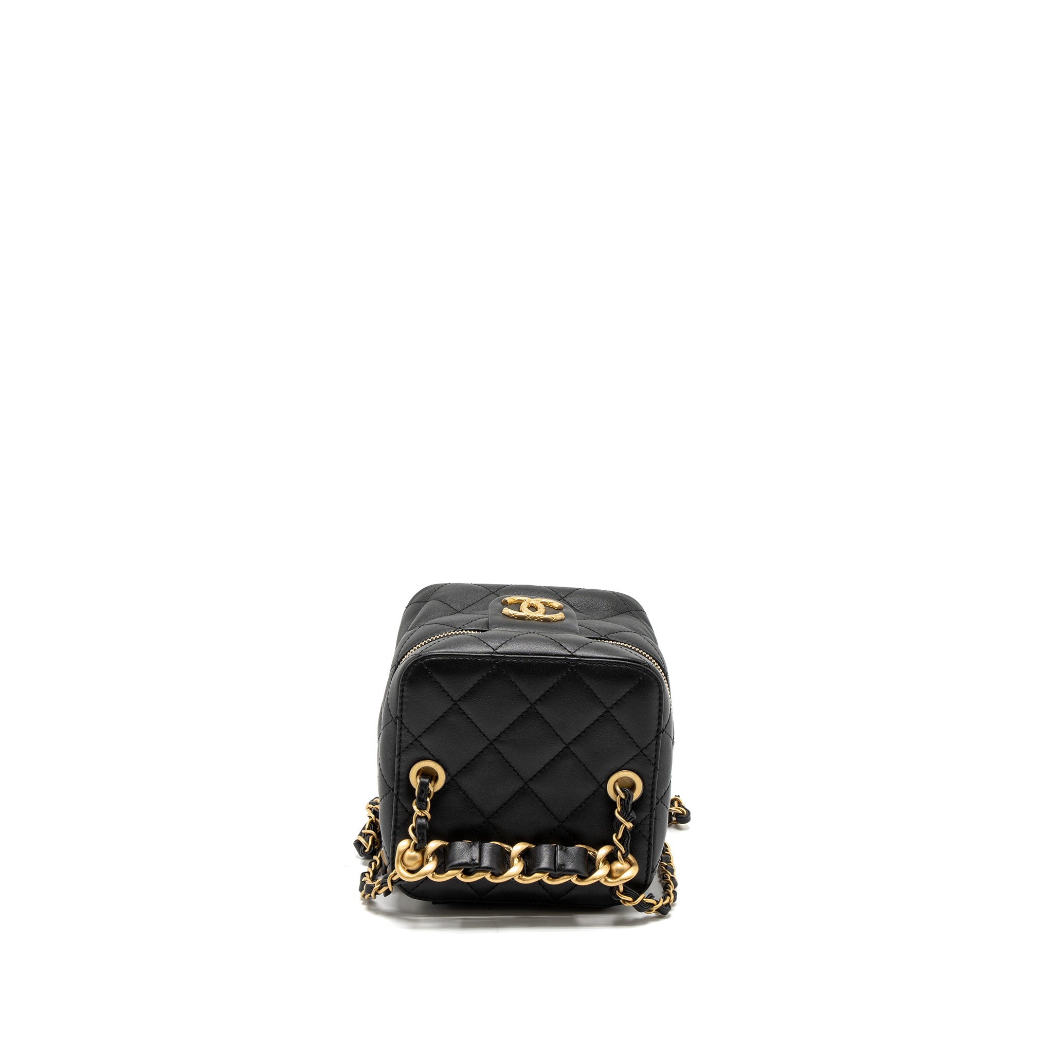 Chanel Top Handle Vanity Crossbody Bag Calfskin Black Brushed GHW (Microchip) - Image 6