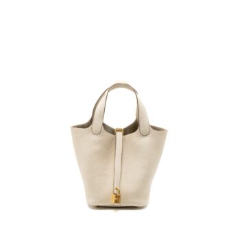 Hermes Picotin 18 Clemence Craie GHW Stamp U