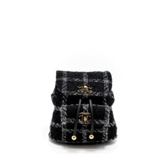 Chanel Duma Backpack Tweed Multicoloured Brushed GHW (Microchip)