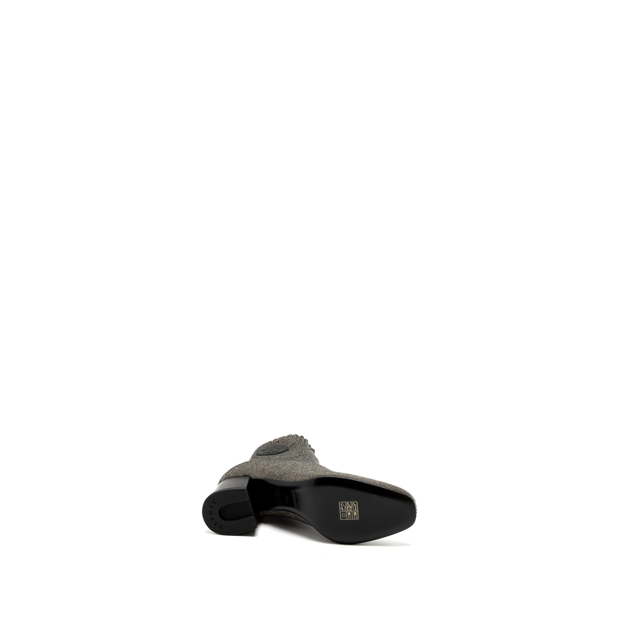 Hermes Size 37.5 Golfer 60 Ankle Boot Calfskin Nocciola/Black - Image 7