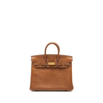 Hermes Birkin 25 Barenia Faubourg 34 Fauve GHW Stamp Z