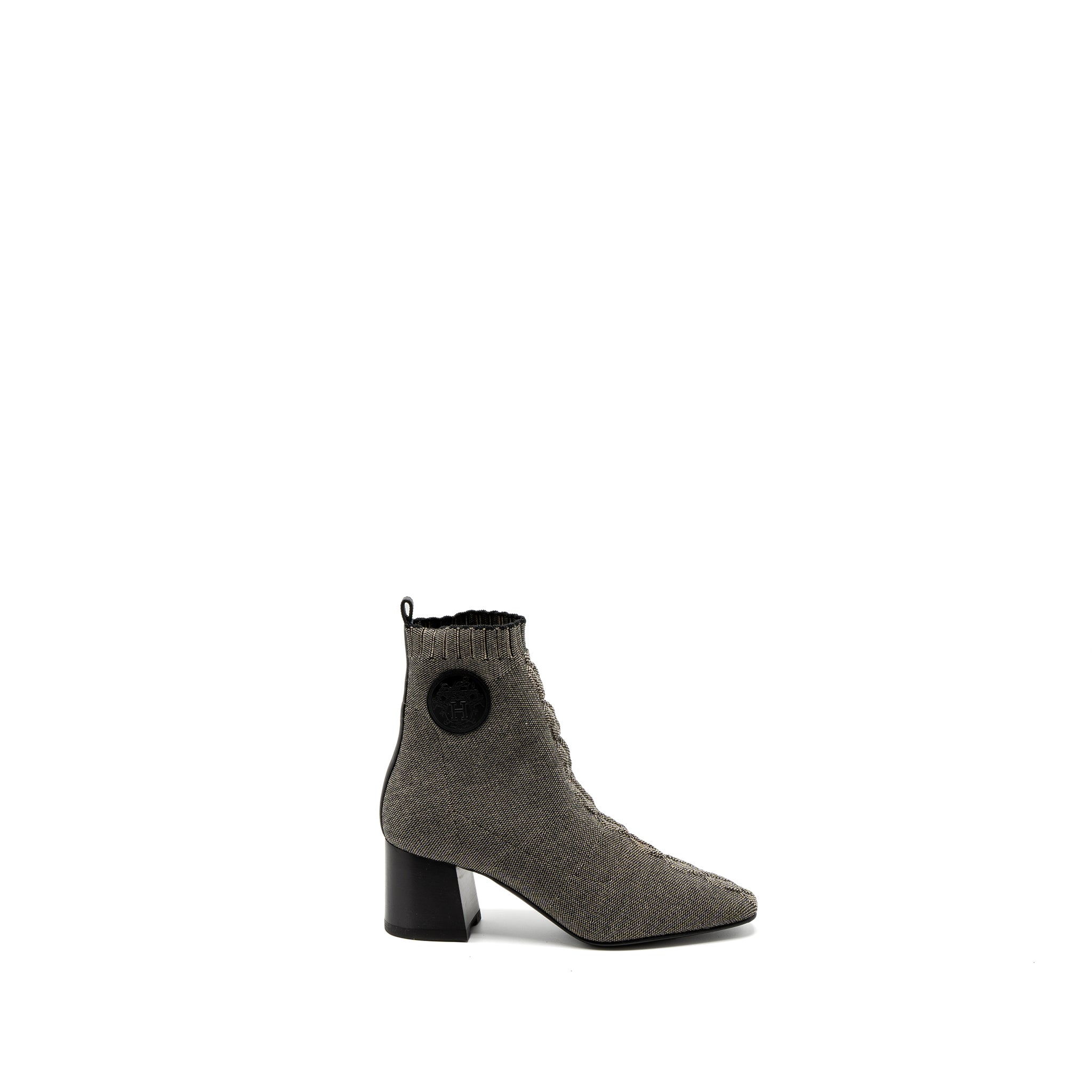 Hermes Size 37.5 Golfer 60 Ankle Boot Calfskin Nocciola/Black - Image 5
