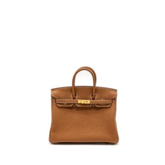 Hermes Birkin 25 Togo Gold GHW Stamp Y