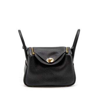 Hermes Lindy 26 Clemence Black GHW Stamp U