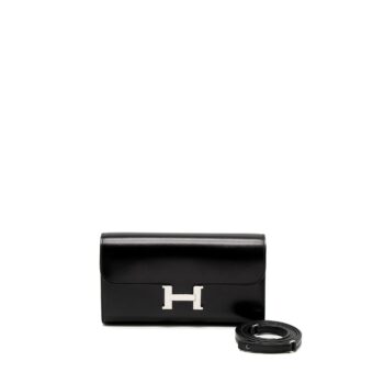 Hermes Constance To Go Box Black SHW Stamp B
