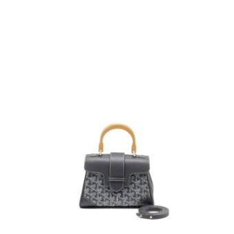 Goyard Mini Saigon Bag Goyardine Canvas Grey SHW