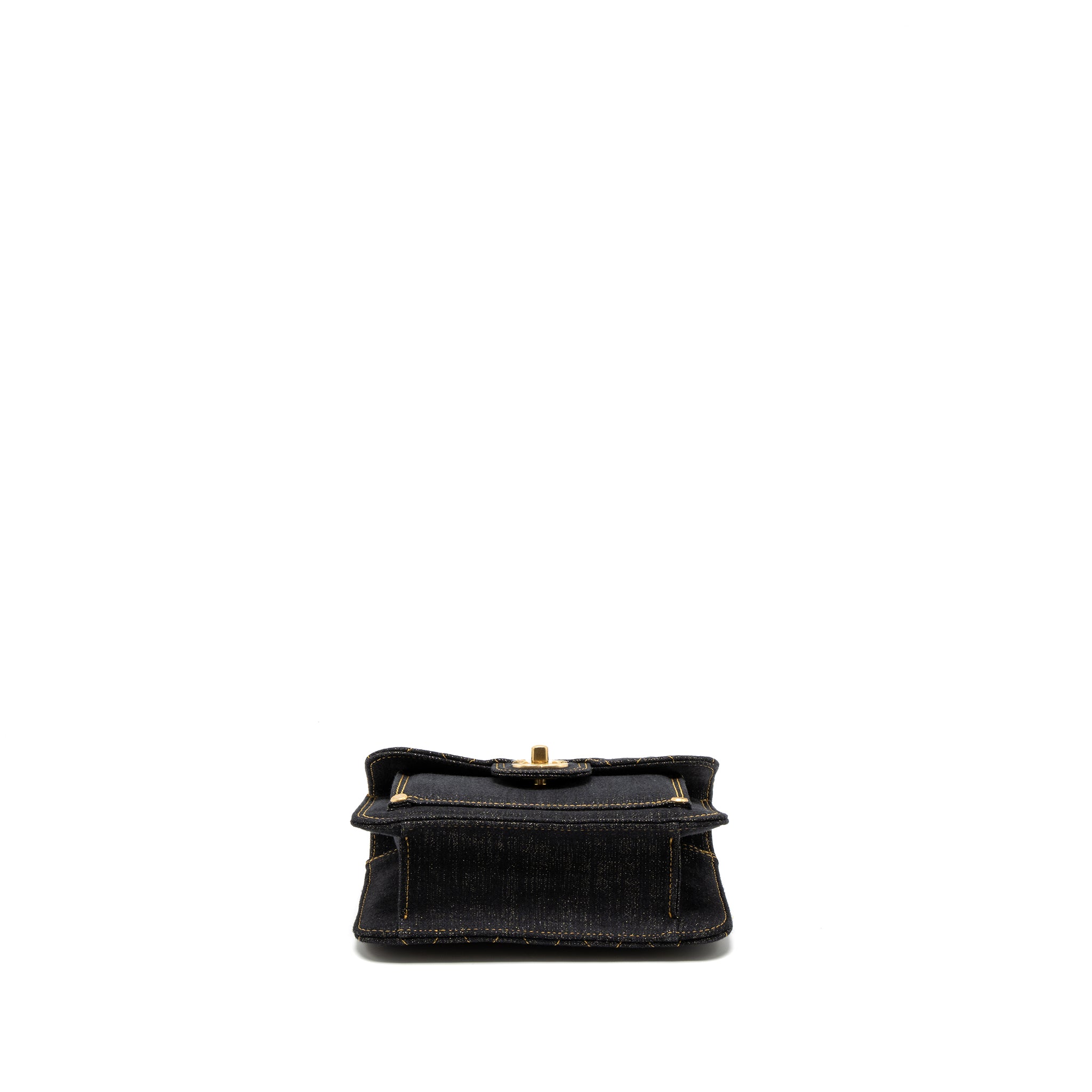 Chanel 23S Flap Bag Denim Dark Blue Brushed GHW (Microchip) - Image 5