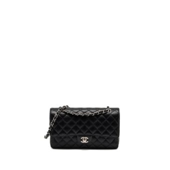 Chanel Medium Classic Double Flap Bag Caviar Black SHW