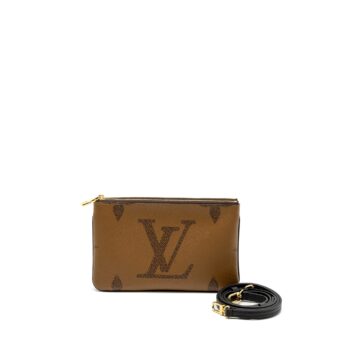 Louis Vuitton Double Zip Pochette Reserve Monogram Canvas GHW (New Version)