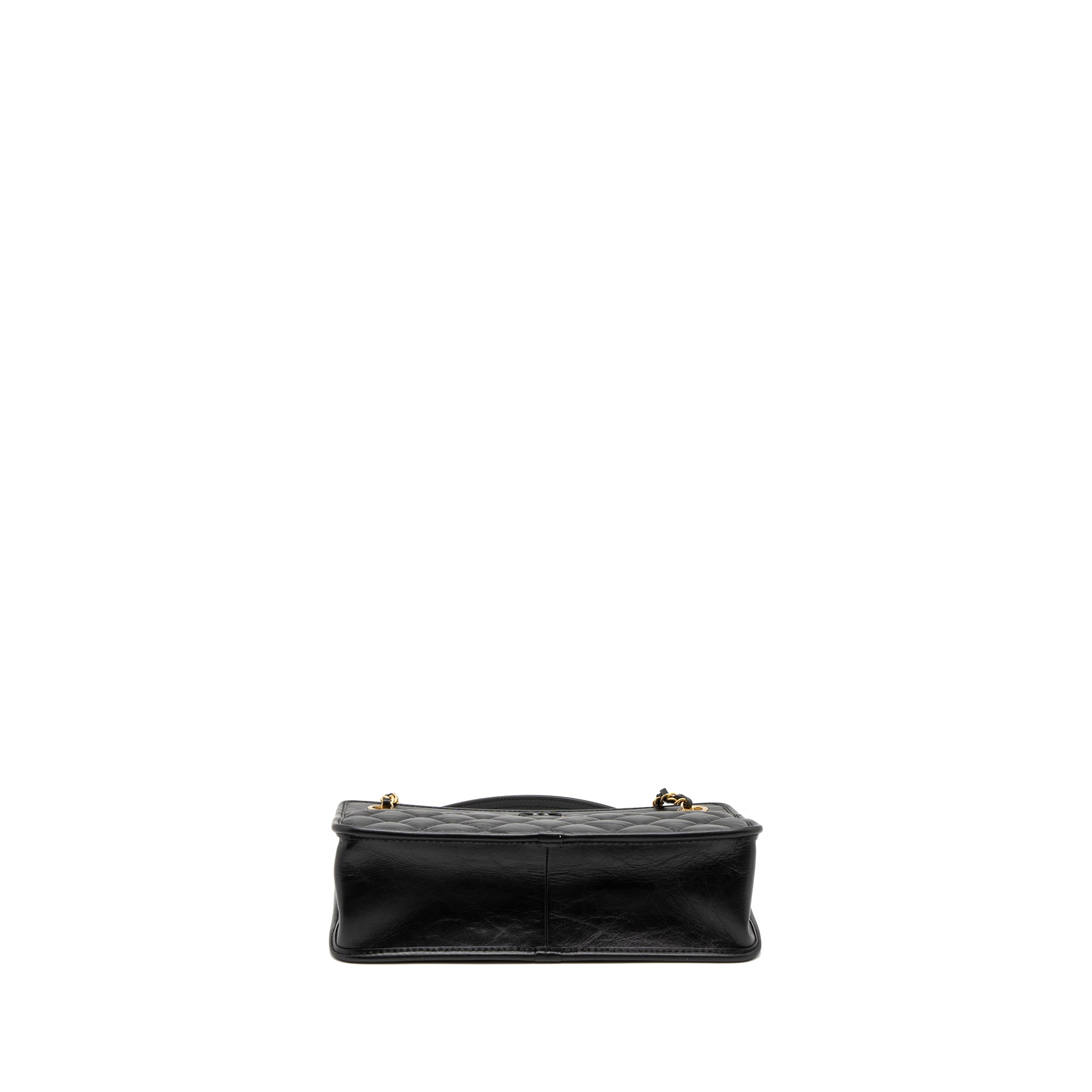 Chanel 23S Clutch Bag with Chain Calfskin Black Brushed GHW (Microchip) - Image 5