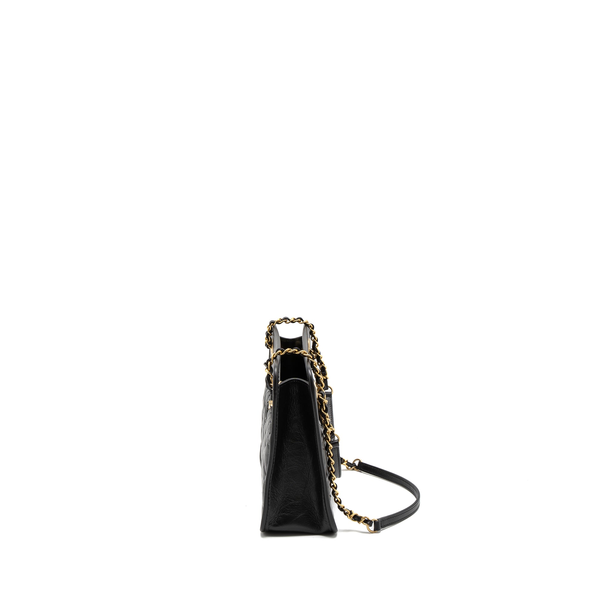 Chanel 23S Clutch Bag with Chain Calfskin Black Brushed GHW (Microchip) - Image 4