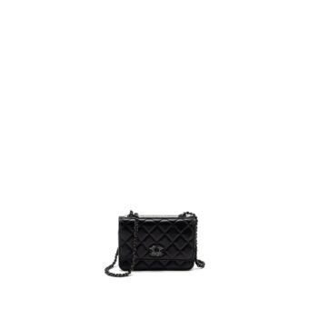 Chanel Trendy CC Wallet On Chain Lambskin Black With Black Hardware (Microchip)