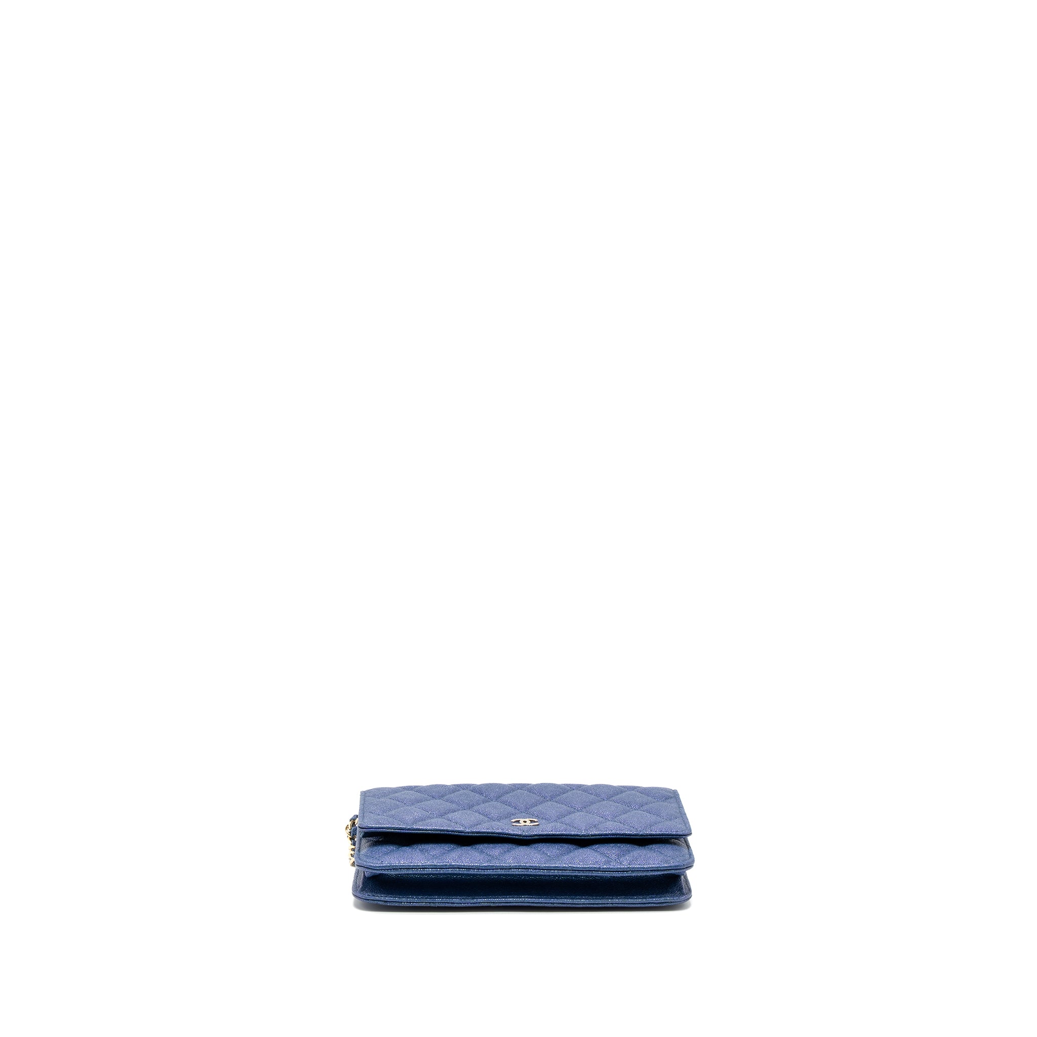 Chanel Classic Wallet On Chain Caviar Iridescent Blue LGHW - Image 5