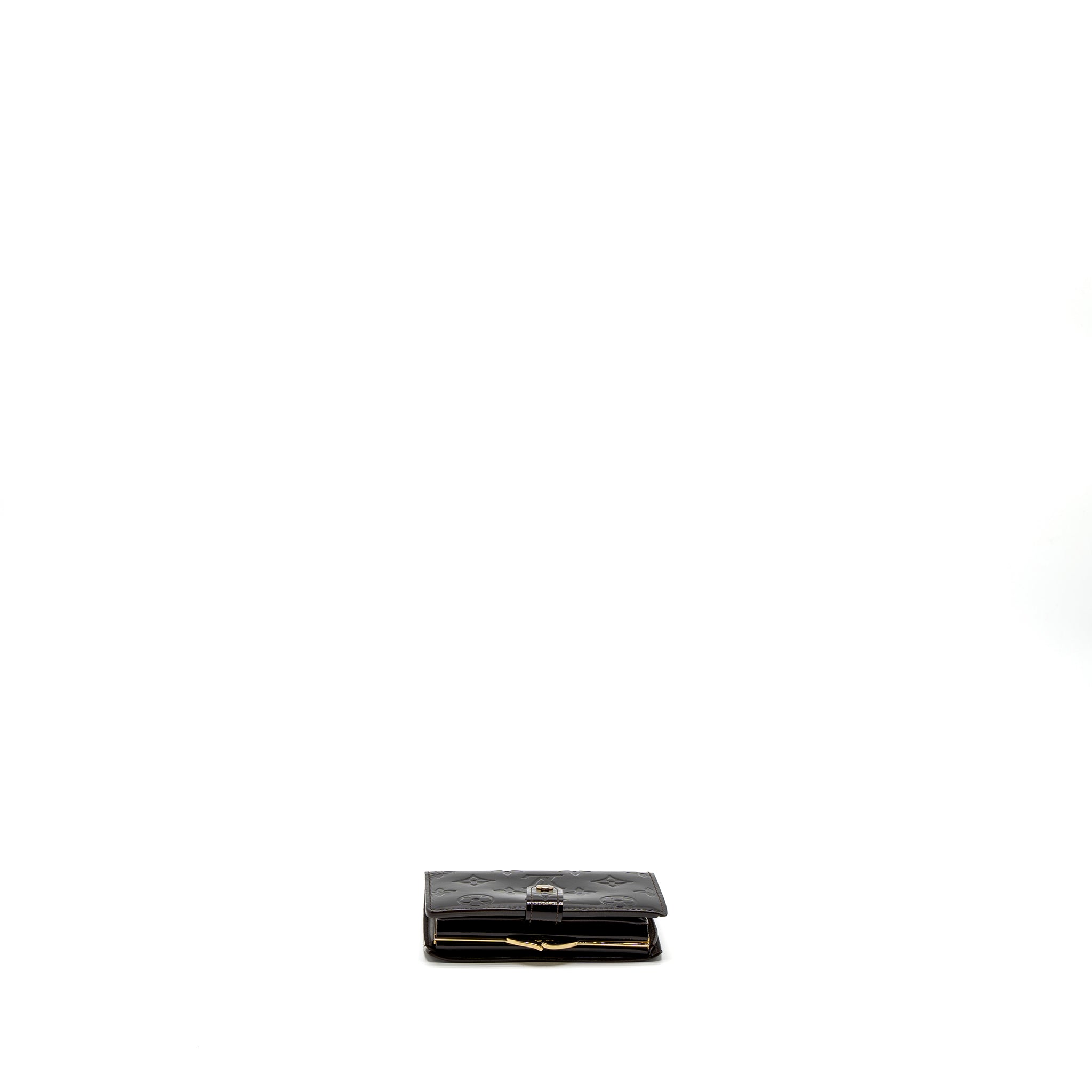 Louis Vuitton Portefeuille Viennois Purse Wallet Monogram Vernis Amarante GHW - Image 5