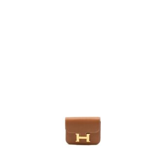 Hermes Constance Slim Evercolor Gold GHW Stamp Z