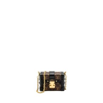 Louis Vuitton Petite Malle Necklace/Mini Chain Bag Monogram Canvas GHW
