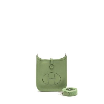 Hermes Mini Evelyn Clemence Vert Criquet SHW Stamp B