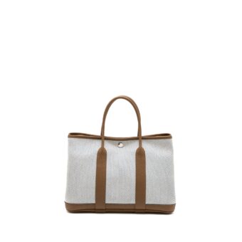 Hermes Garden Party 30 Negonda/Canvas Bleu Bill/Alezan SHW Stamp U