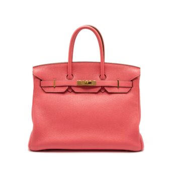 Hermes Birkin 35 Togo Rose Lipstick GHW