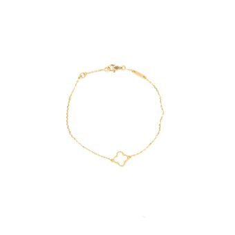 Van Cleef&Prpels Sweet Alhambra Bracelet Mother of Pearl Yellow Gold White