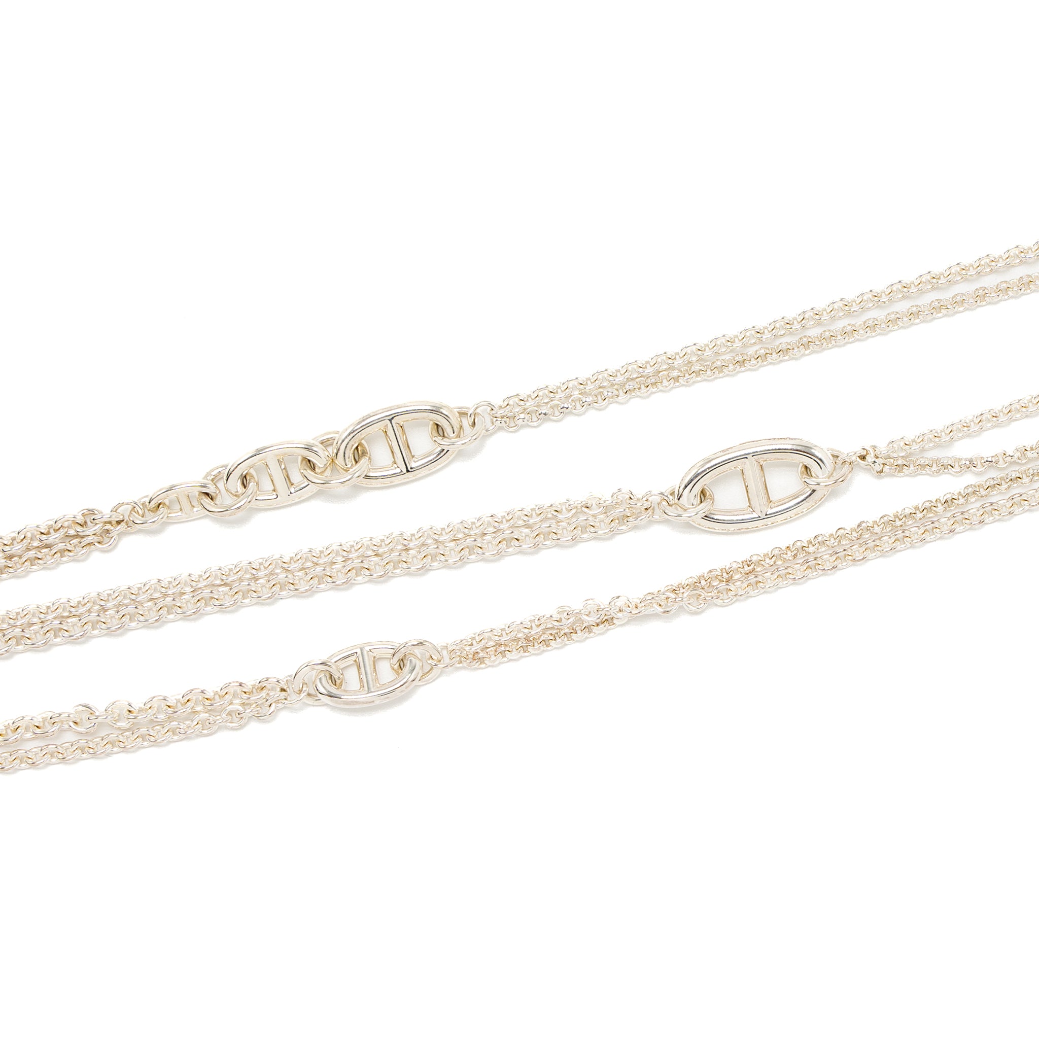 Hermes Sautoir Farandole Long Necklace Silver - Image 4