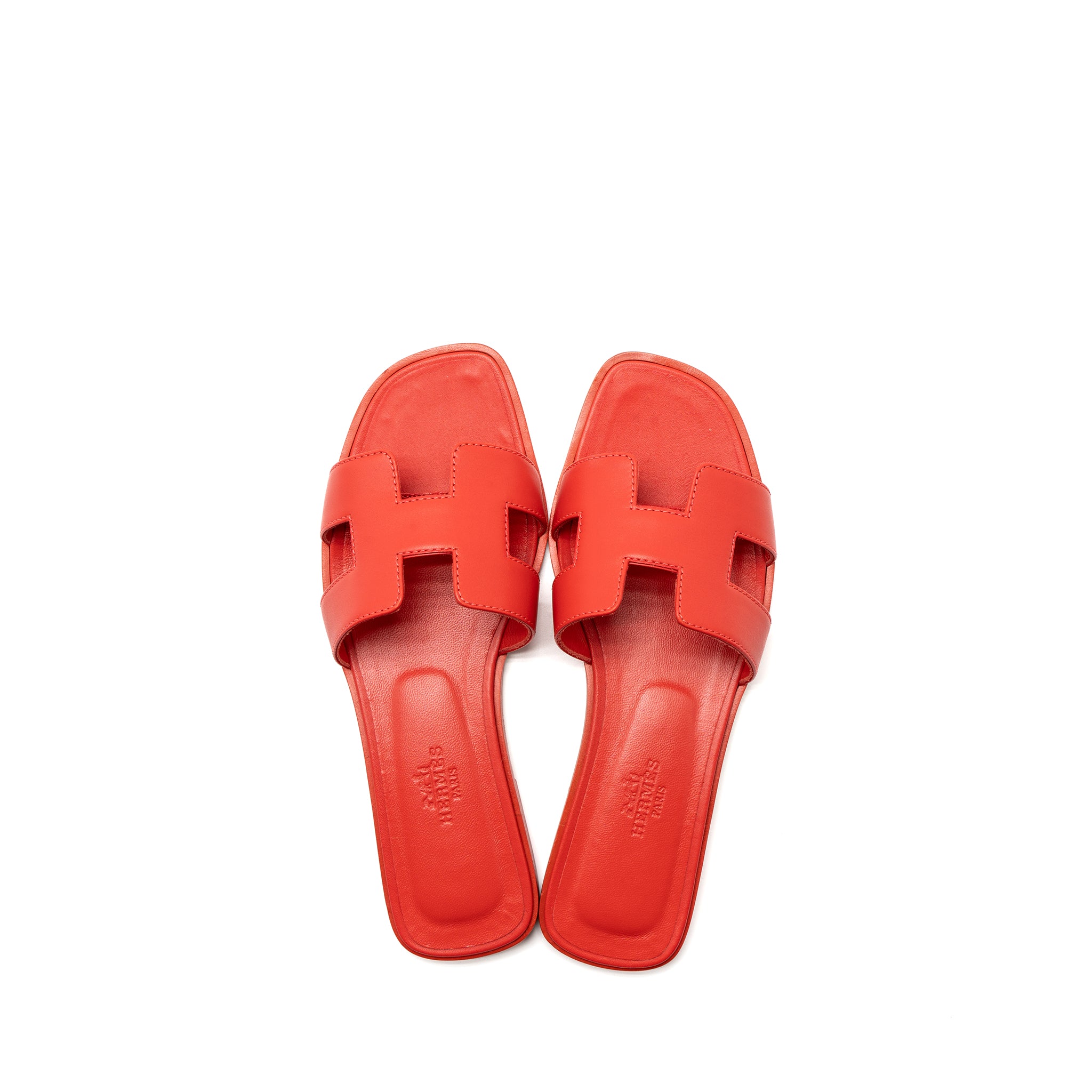 Hermes Size 36 Oran Sandals Box Red - Image 2
