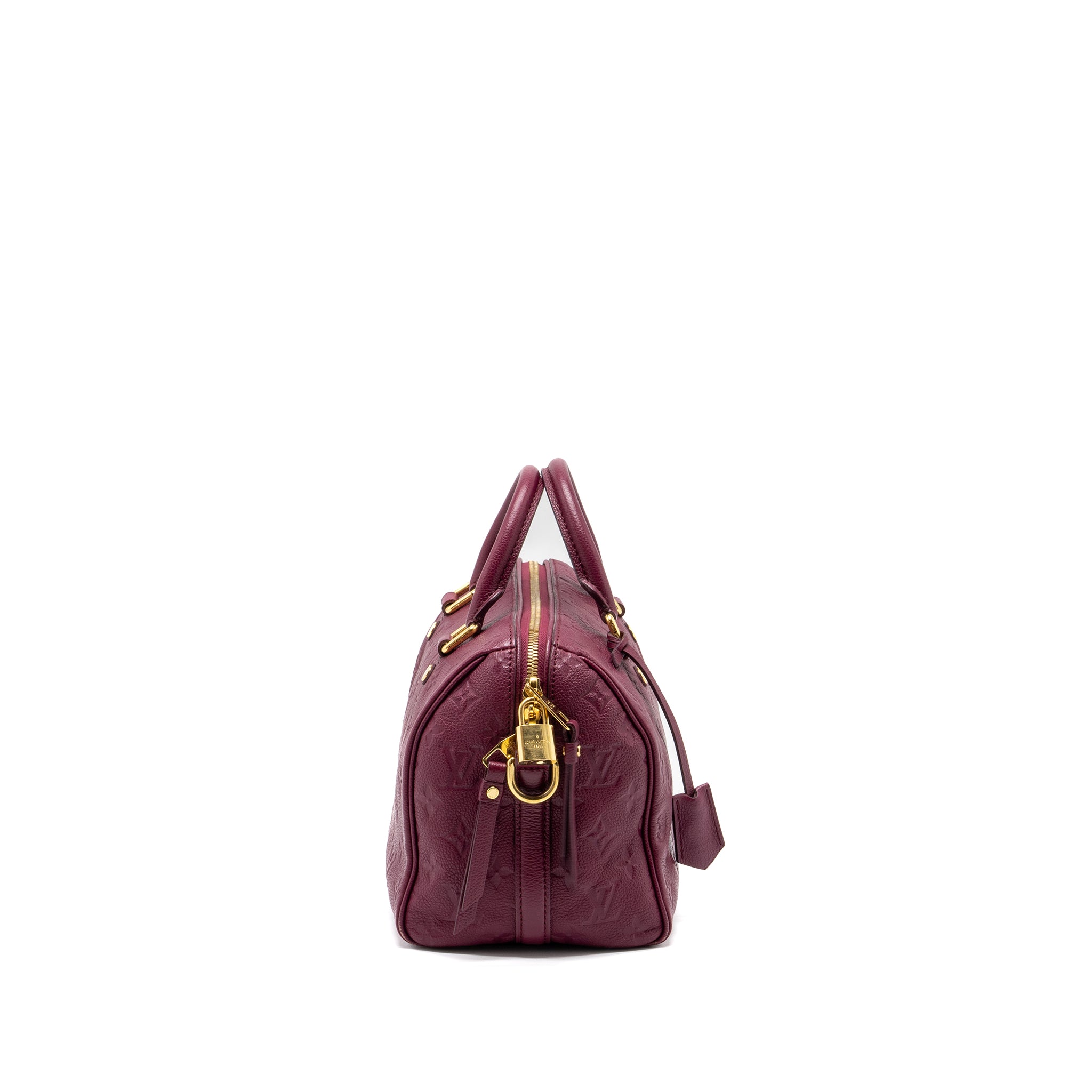 Louis Vuitton Speedy 25 Bandouliere Monogram Empreinte Purple GHW - Image 3