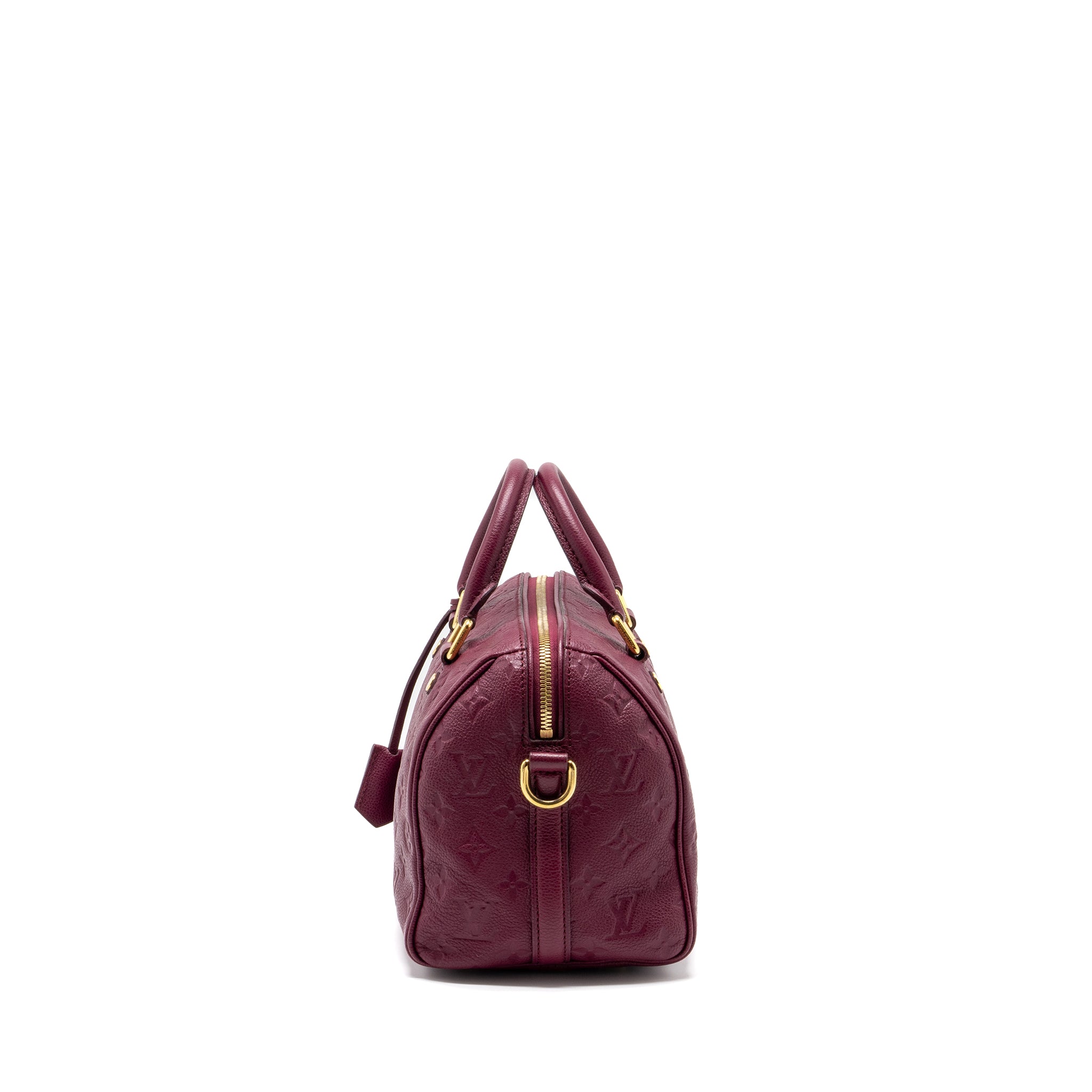 Louis Vuitton Speedy 25 Bandouliere Monogram Empreinte Purple GHW - Image 4
