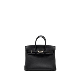 Hermes Birkin 25 Togo Black SHW Stamp C
