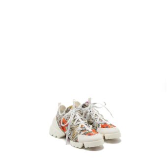 Dior Size 36 D-Connect Sneaker Flower Printed Fabric Multicolour