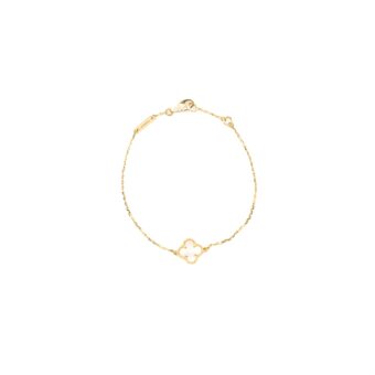 Van Cleef & Arpels Sweet Alhambra Bracelet Mother of Pearl Yellow Gold