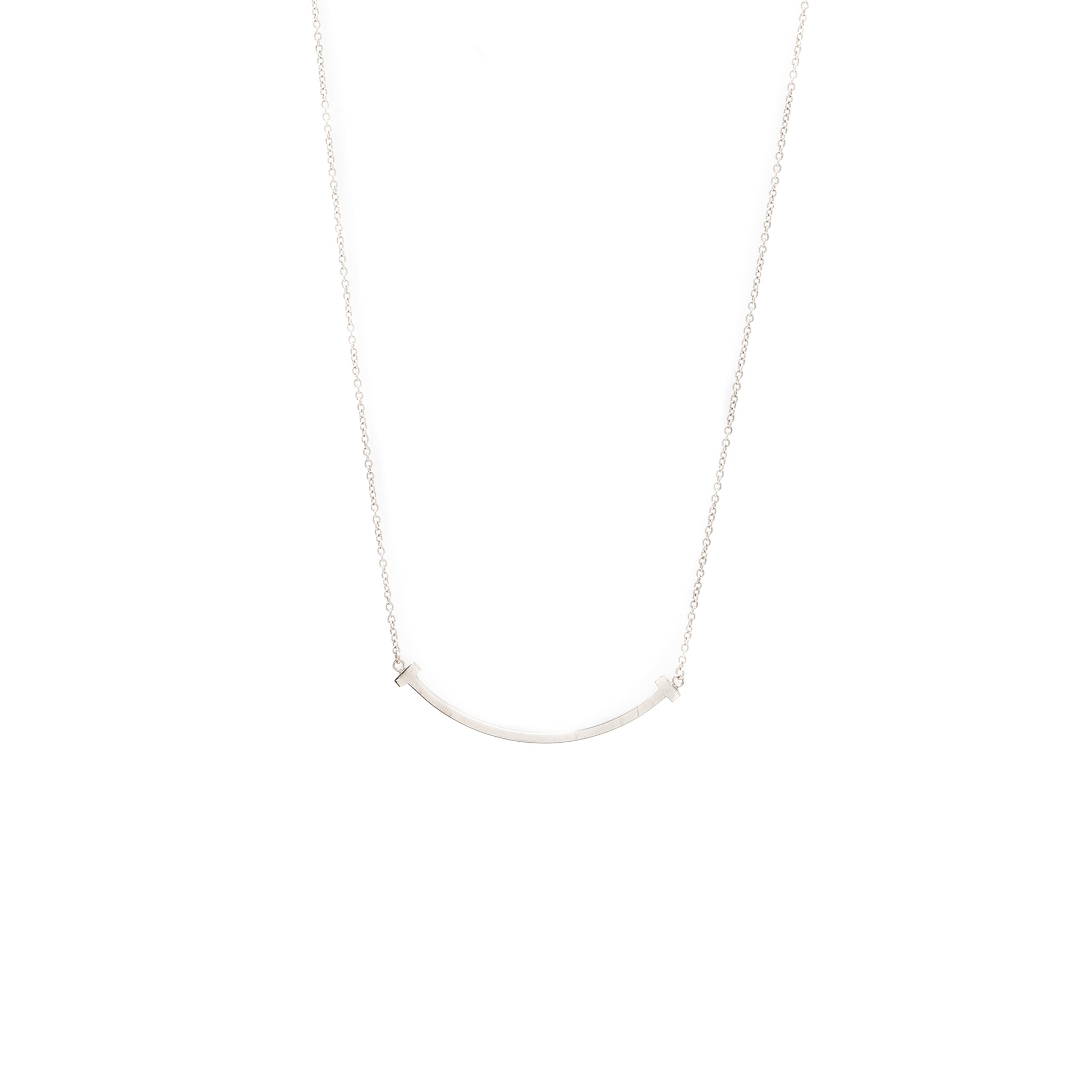 Tiffany Smile Pendant Small Version White Gold