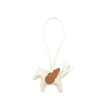 Hermes Rodeo Pegase PM Bag Charm Craie/Vert Fizz/Gold Stamp B