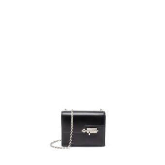 Hermes Mini Verrou Box Black SHW Stamp D