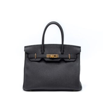 Hermes Birkin 30 Togo Black GHW Stamp D