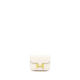 Hermes Constance Slim Epsom Nata/Lime Laque Hardware Stamp Z