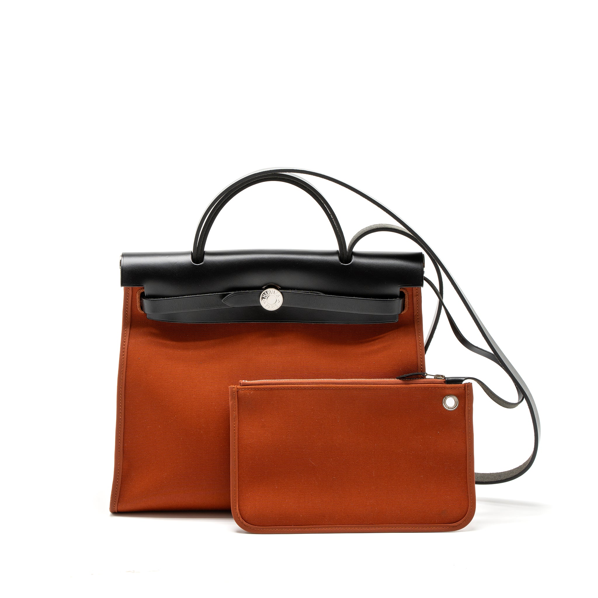 Hermes Herbag 31 Canvas/Hunter Cuivre/Black SHW Stamp A