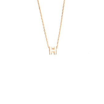 Hermes Mini Pop H Pendant White Rose Gold