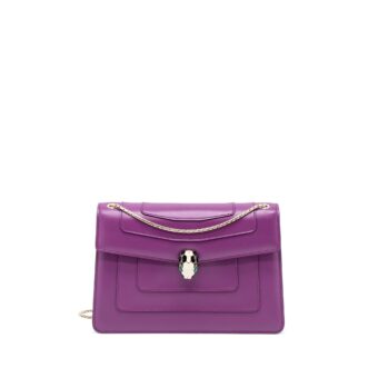 Bvlgari Serpenti Forever Shoulder Bag Calfskin Purple LGHW