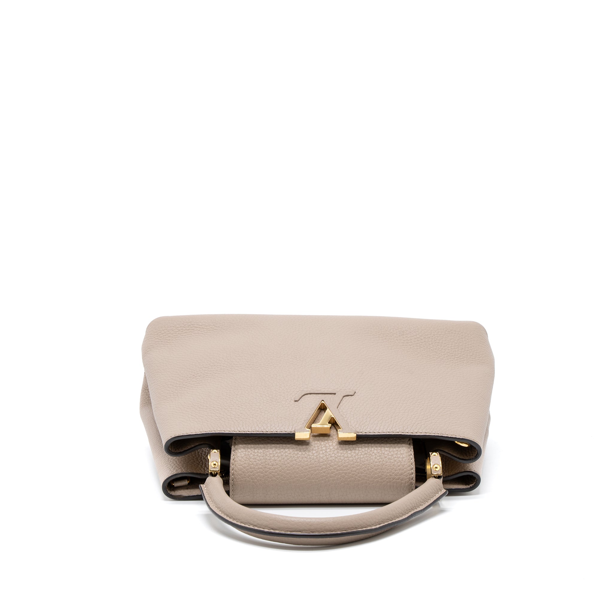 Louis Vuitton Capucines MM Taurillon Light Grey GHW - Image 6