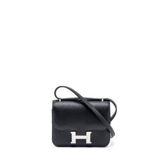 Hermes Mini Constance Swift Black SHW Stamp A