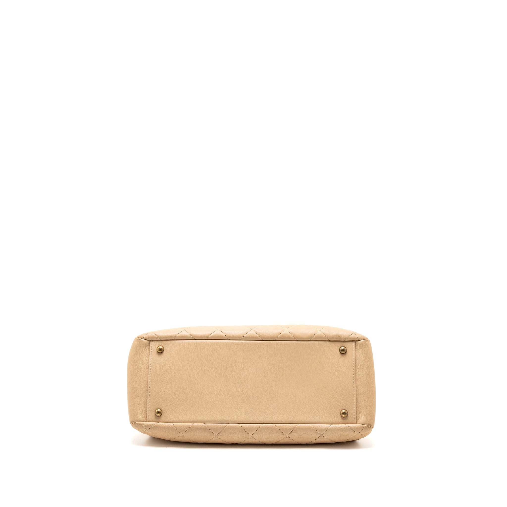 Chanel Shopping Tote Calfskin Beige GHW - Image 5