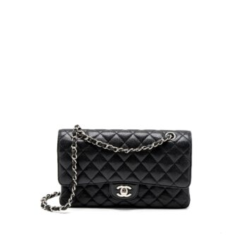 Chanel Medium Classic Double Flap Bag Caviar Black SHW