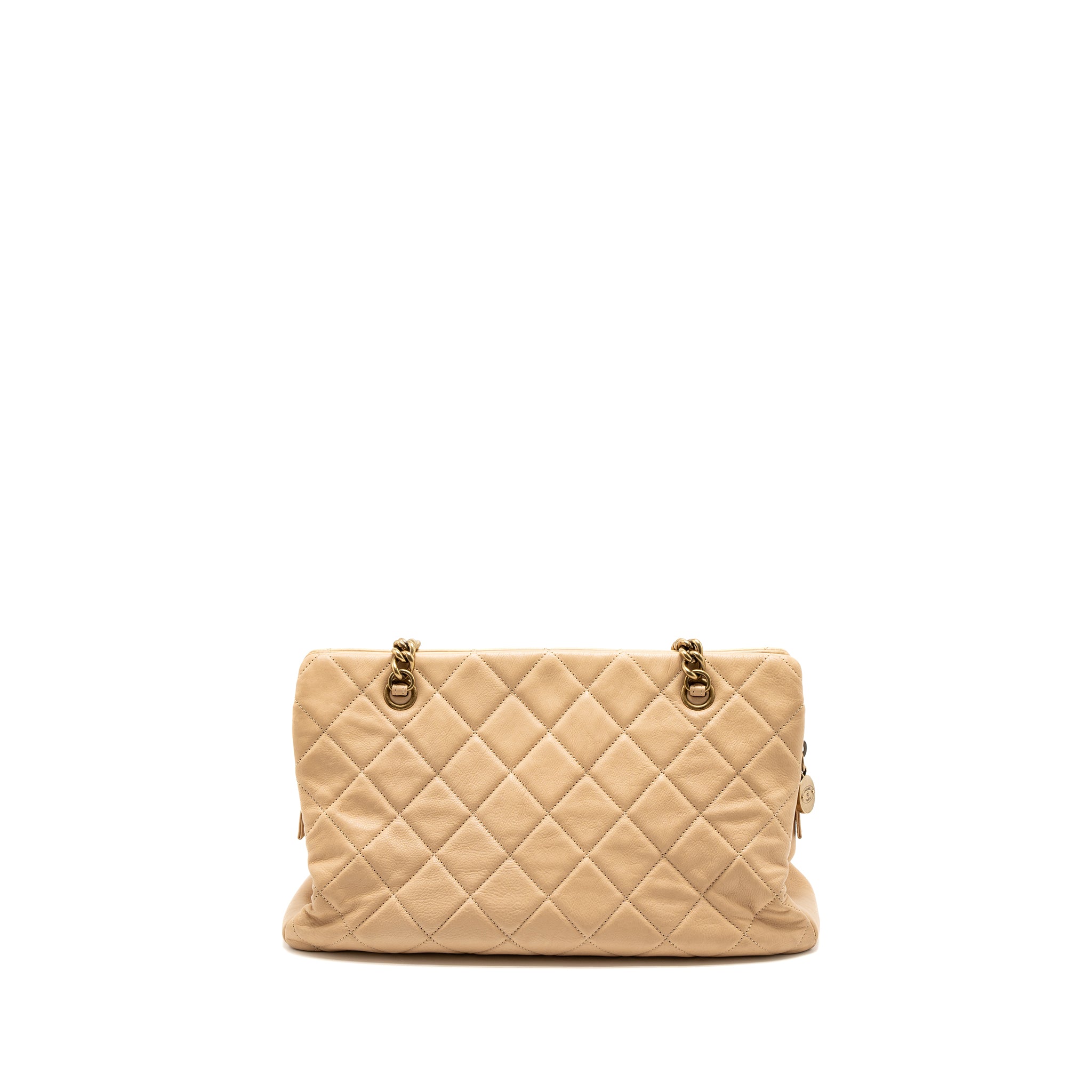 Chanel Shopping Tote Calfskin Beige GHW - Image 2