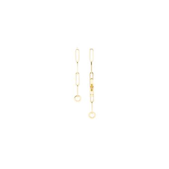 Hermes D Oreille Kelly Chain Earrings Very Small Model Yellow Gold