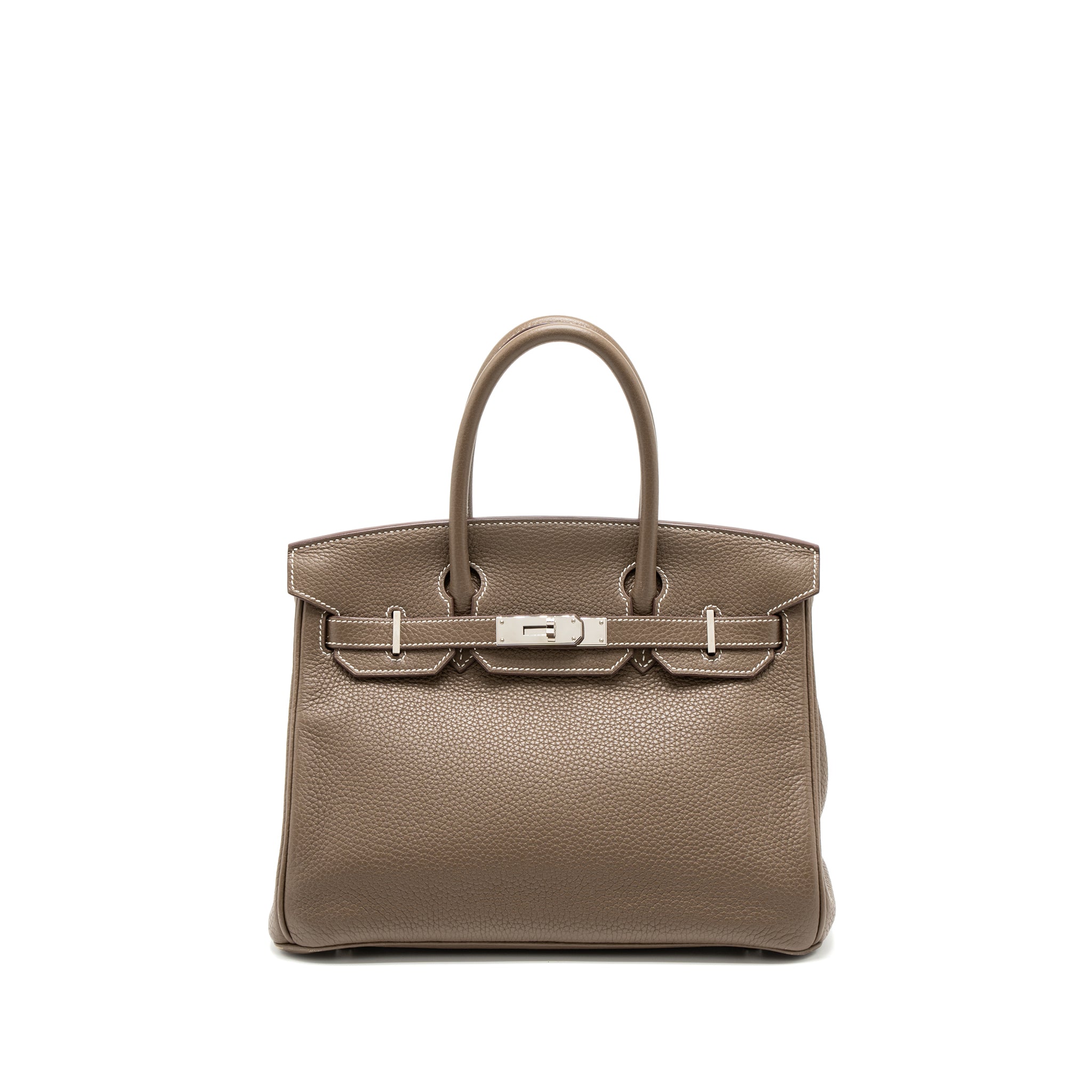 Hermes Birkin 30 Clemence Etoupe SHW Stamp C