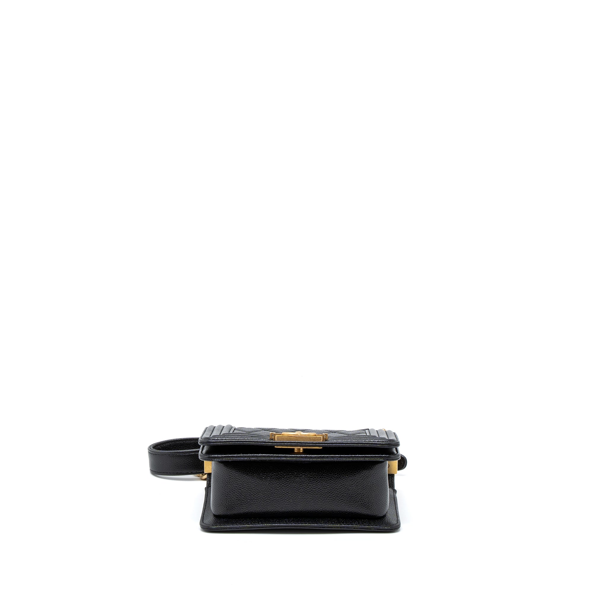Chanel Super Mini Boy Bag Caviar Black Brushed GHW (Microchip) - Image 5