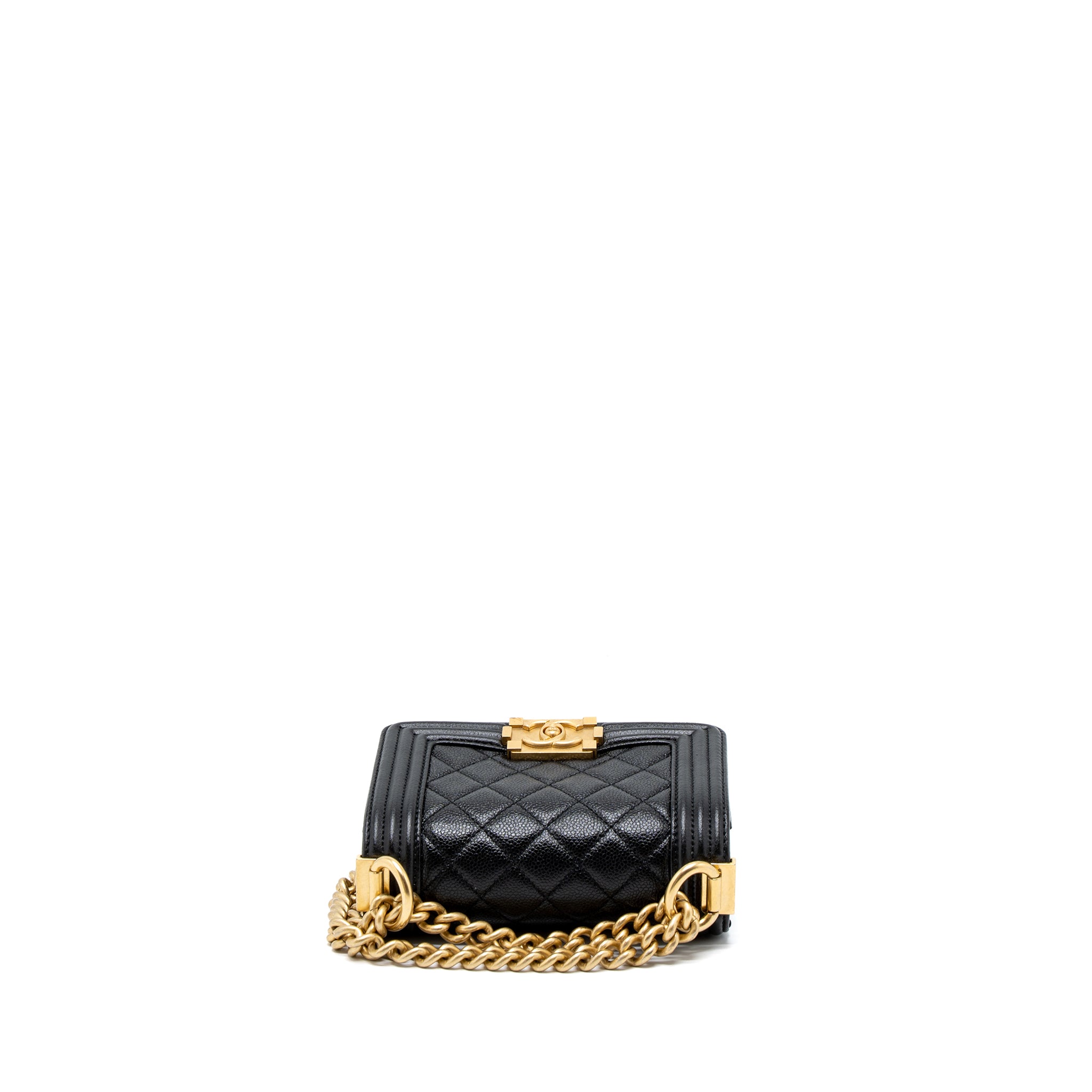 Chanel Super Mini Boy Bag Caviar Black Brushed GHW (Microchip) - Image 6