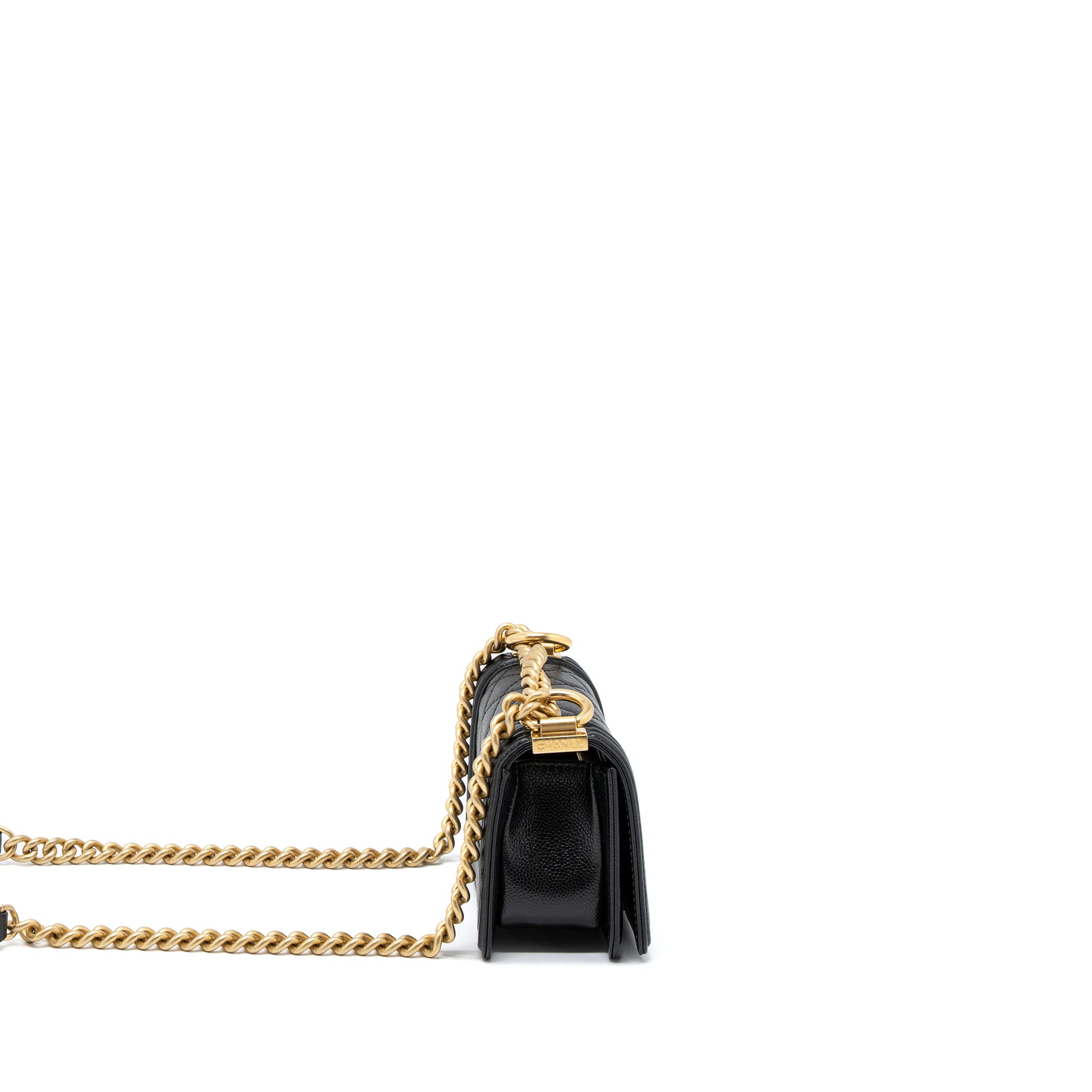 Chanel Super Mini Boy Bag Caviar Black Brushed GHW (Microchip) - Image 3
